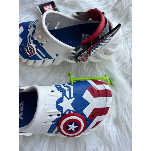 🆕 Marvel Crocs Captain America Echo Clog Unisex Size Men’s 6 Women’s 8 - Picture 4 of 7
